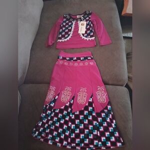 Ramole girls skirt and top,size 2,multi colored.NWT,NEW condition.